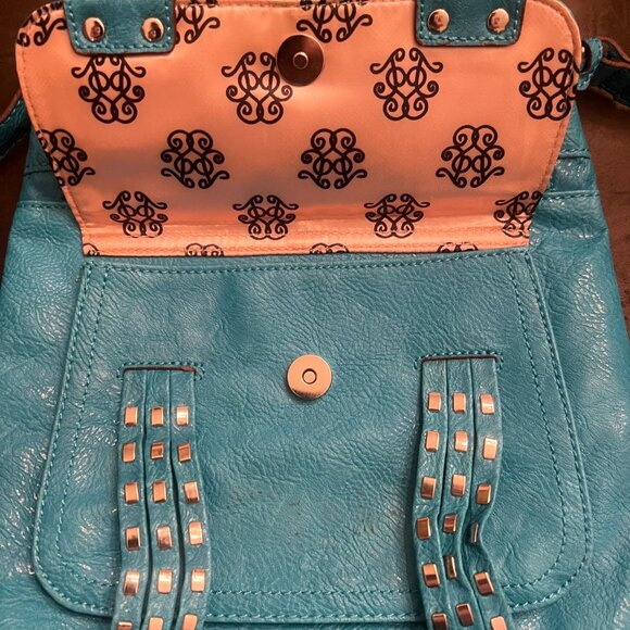 Jessica Simpson Chelsea Crossbody Bag Turquoise - Picture 3 of 7